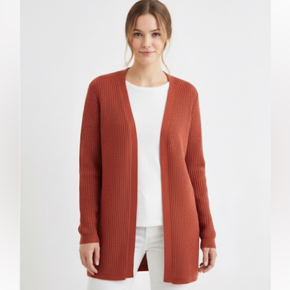 Stitch Fix: Pinque. Size S. Rust Open-Front Cardigan